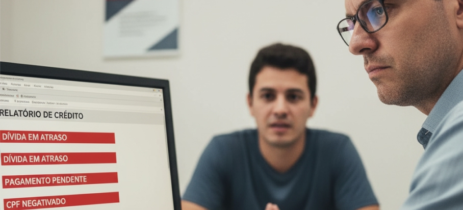 Pessoa preocupada com nome negativado indevidamente