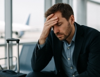 Homem preocupado olhando o celular